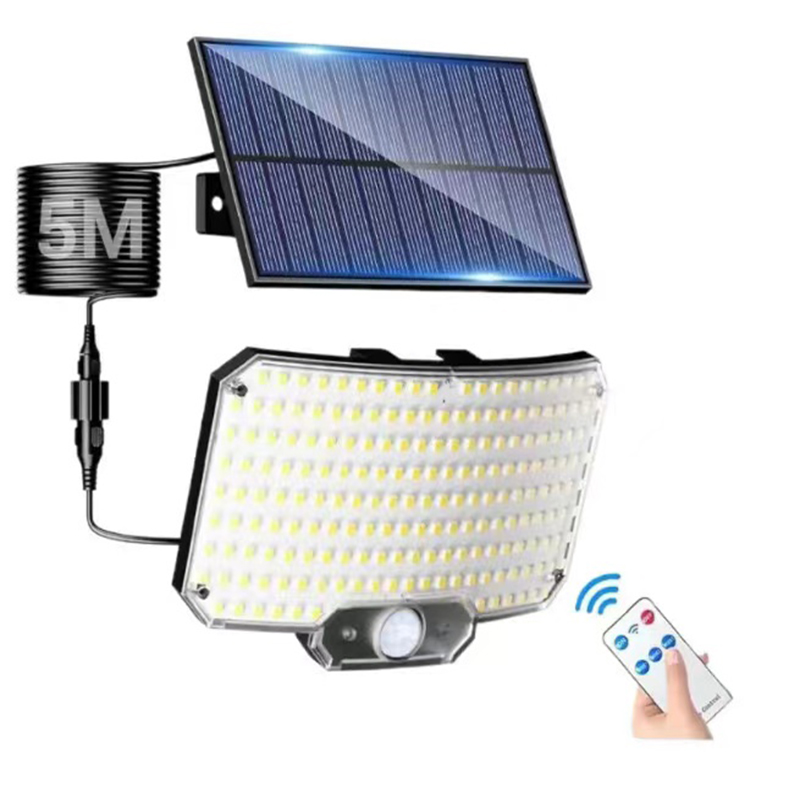 Luz Solar para exteriores, Sensor de movimiento superbrillante, lámpara LED de pared para jardín de gran potencia, resistente al agua IP65, 3 modos de trabajo: 6-10 W