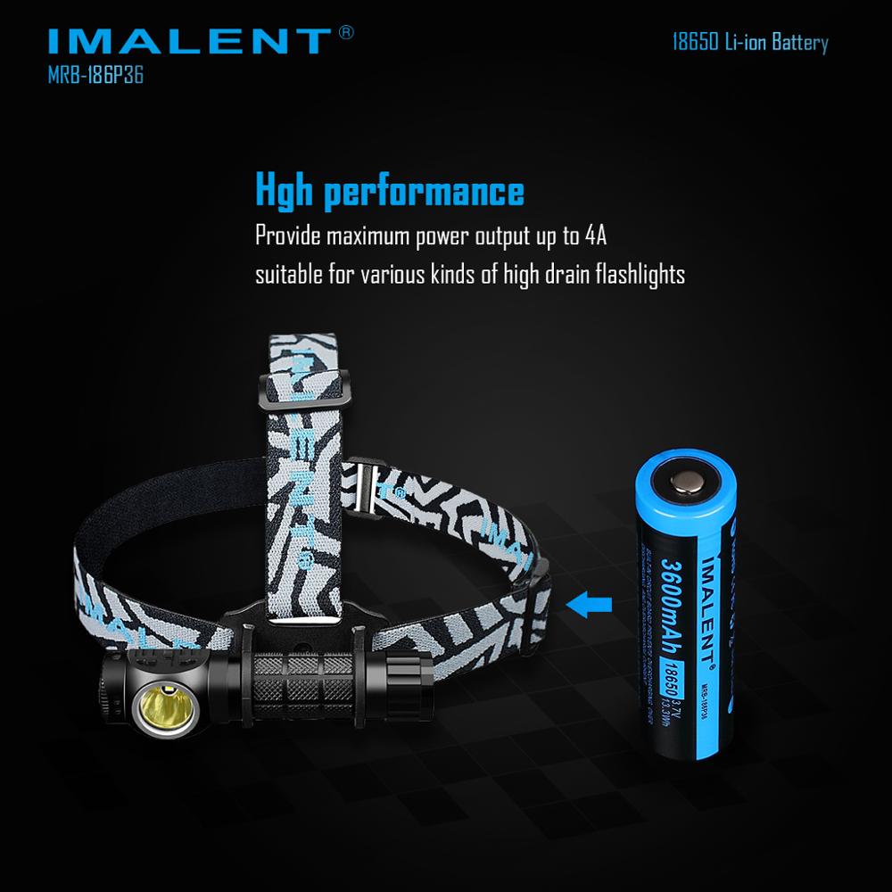 IMALENT Original 18650-3600mAH Li-ion Battery Flashlight Batteries Environmental Protection High Discharge Rate