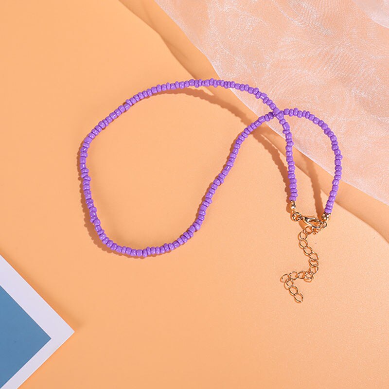 Boho Chic koraliki naszyjnik kobiety moda kolorowy łańcuszek na szyję czeski czarny Choker naszyjniki biżuteria Charms Party prezent 2021: NA187-6