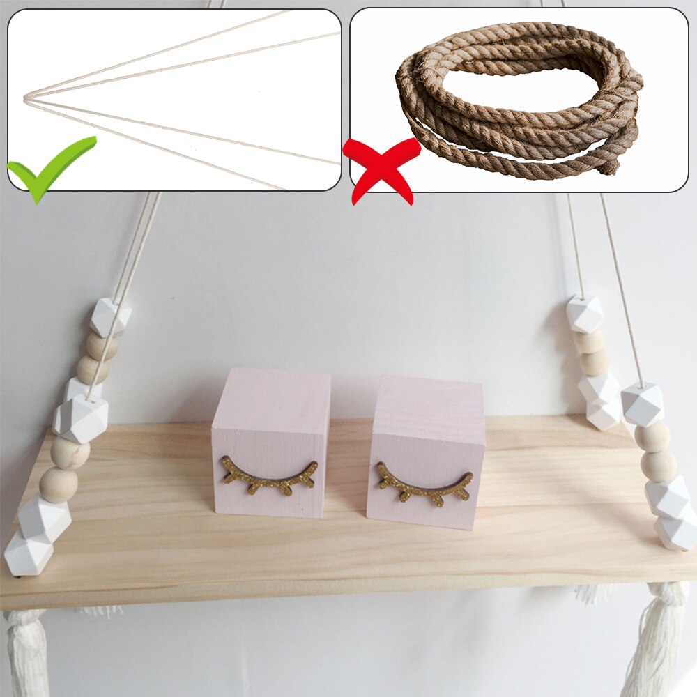 Étagère en octogone rose Style Macaron | Décoration de perles, rangement mural, jouet suspendu, modèle de jouet en bois, décoration d'ameublement de chambre d'enfant