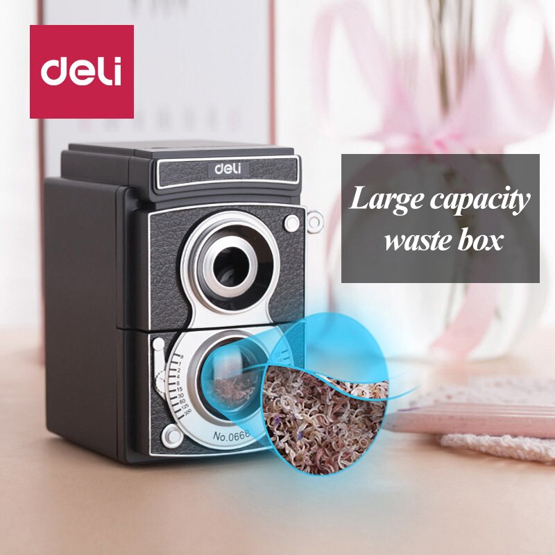 DELI Hand-cranked Pencil Sharpener Manual Rotary Pencil Knife Kids Hand Crank Pencil Cutter 0610B/0668 School Office Supplies