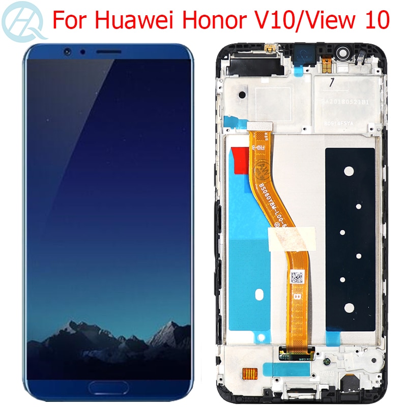 Original Ansicht 10 LCD Für Huawei Ehre V10 Anzeige Mit Rahmen 5.99 "Honor Ansicht 10 BKL-L09 BKL-AL20 LCD berühren bildschirm Glas Tafel