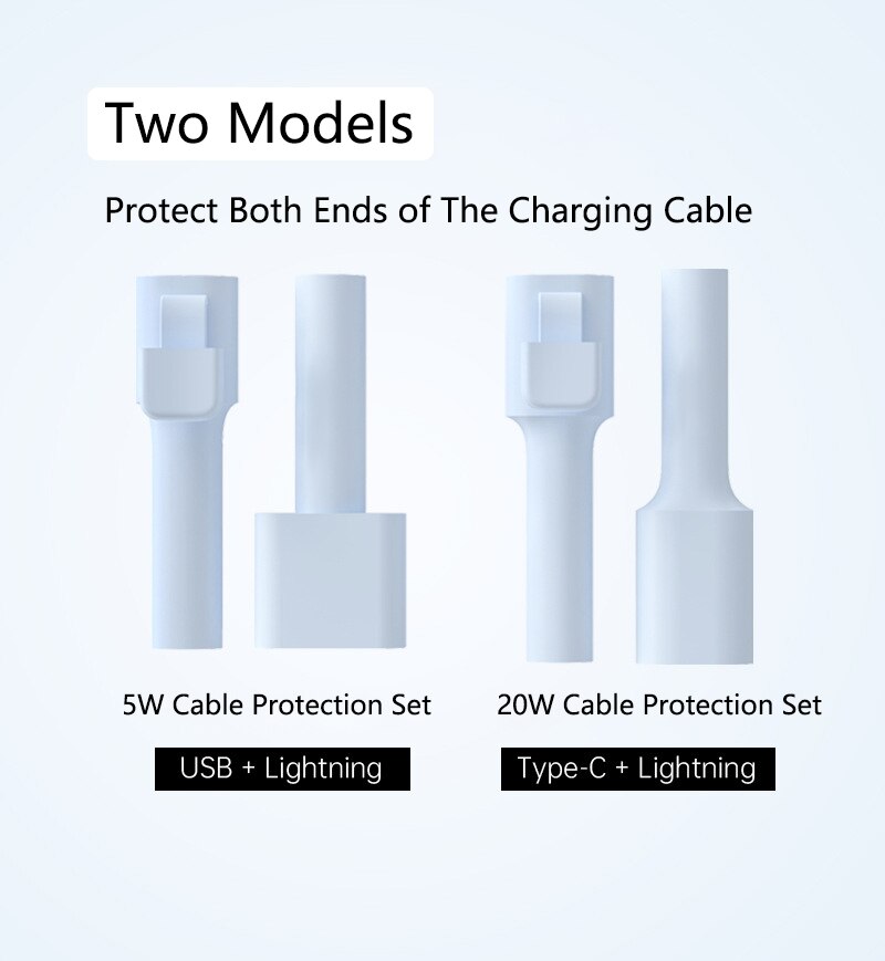 Silicone Charger Cable Protector For Apple Lightning To Usb Both Ends Protector Cover For iPhone Lightning To Type C Cable