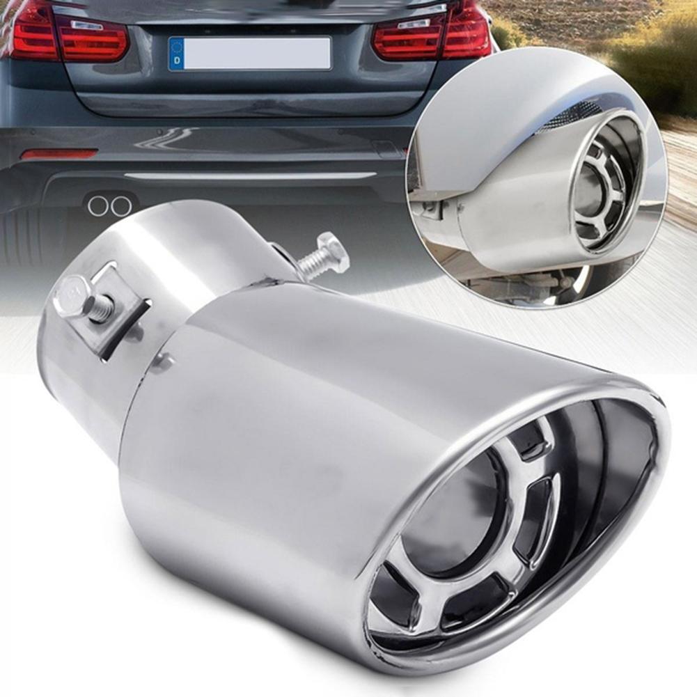 Universal Car Auto Rear Metal Curved Exhaust Pipe Tail Muffler Tip Accessories