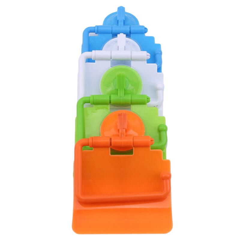 1Pcs Wall Mounted Suction Cup Toilet Tissue Holder Roll Papers Stand Storage Dispensers with Cover Bathroom Accessories