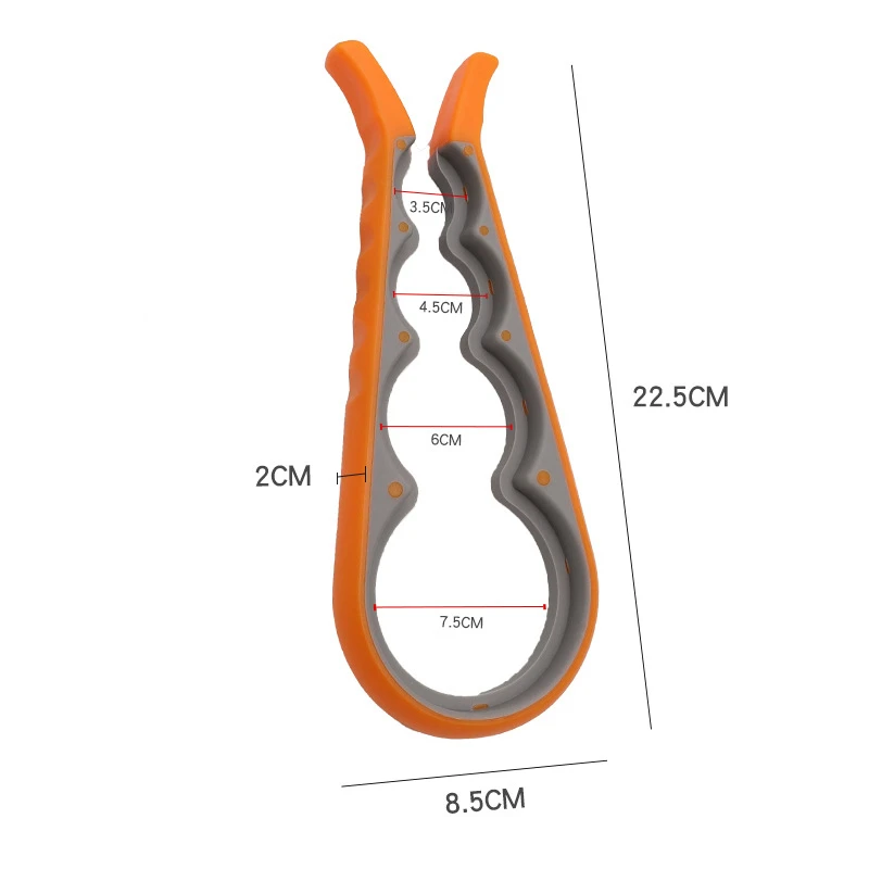 Deckel-Glasöffner, 4-in-1, handlicher Glasöffner mit Schraubverschluss, Mehrzweck-Dosenöffner, Flaschendeckel-Griff, Schraubenschlüssel, Flaschen- und Küchenhelfer: verrotten