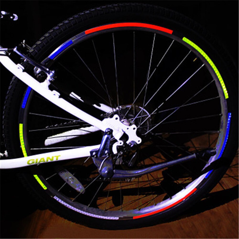 Motorfiets Fiets Reflecterende Stickers Velg Reflector Fiets Fietsen Veiligheid Fluorescerende Waterdicht Wiel Decal Tape Weerspiegelen