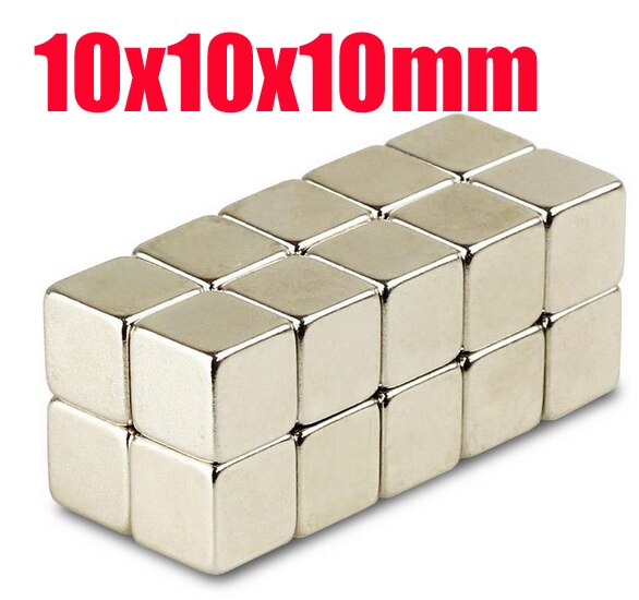 10*10*10 n52 magneet s 50 stuks Sterke Block Cube Magneten 10mm x 10mm x 10mm Zeldzame Aarde Neodymium magneet