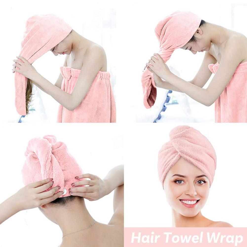 Quick-drying Cap Coral Fleece Microfiber Dry Hair Towel Absorbent Shower Cap Bathroom Special