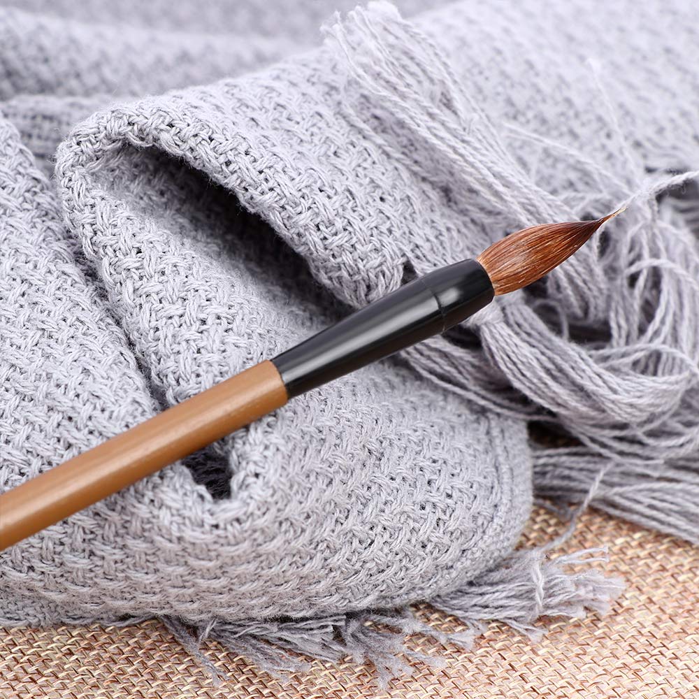 6 uds. Pincel de escritura de pelo de lobo de bambú con nubes blancas chinas tradicionales para pintar caligrafía pinceles para practicar la escritura