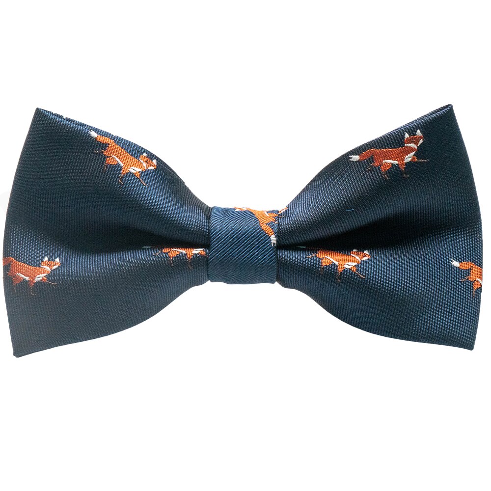Nœud papillon en soie pour hommes, ajustable, à la , animal, renard, escargot, dinosaure, cravate, pour fête de mariage,: 02