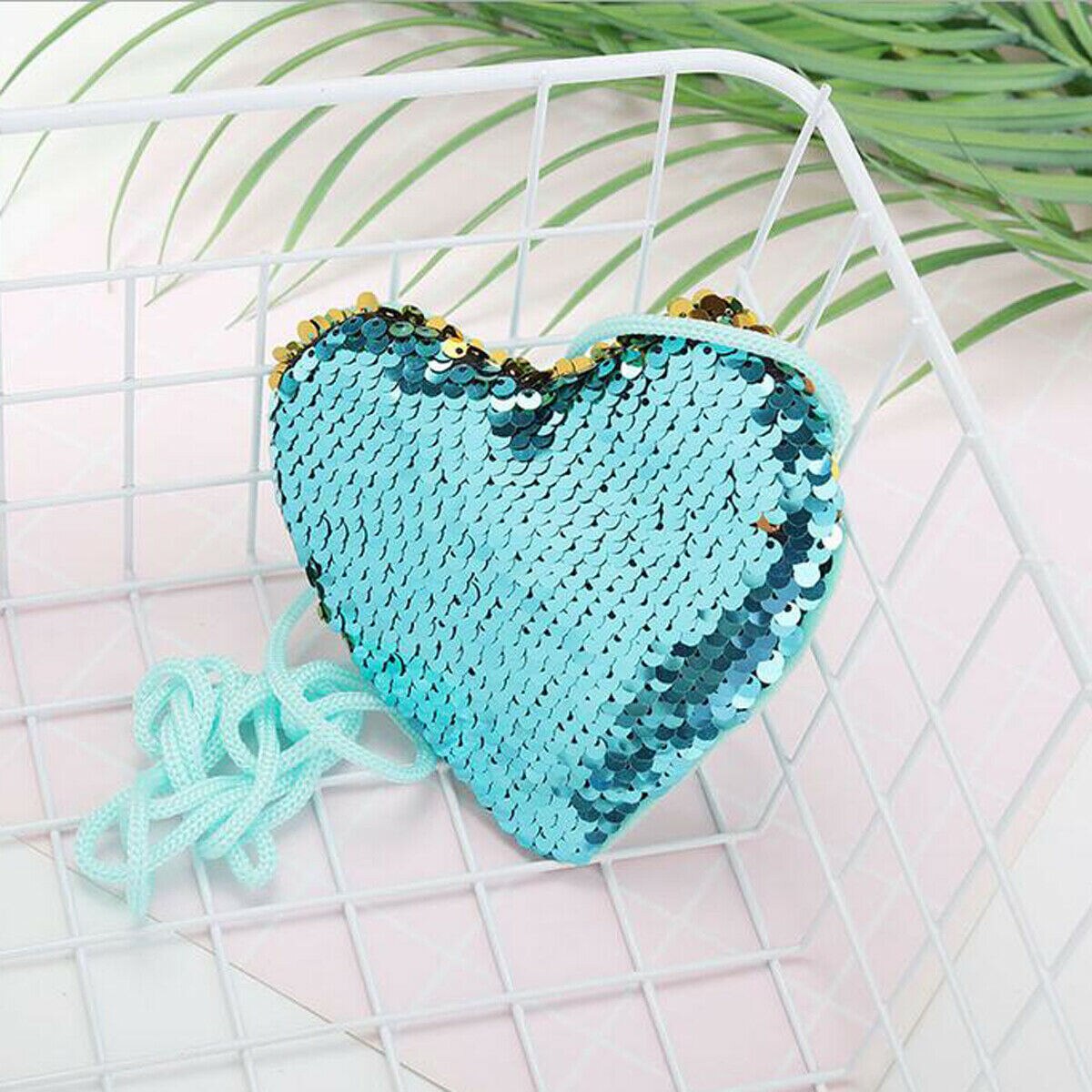 Accesorios para bebé, monedero de corazón para mujer y niña, Bolso pequeño de lentejuelas, bolso de mano de , accesorios para niños,: Verde