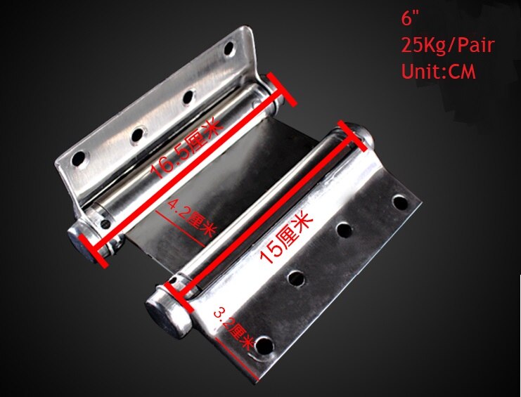 2Pcs/Lot Premintehdw Stainless Steel Double Acting Action Barrel Spring Hinge Tension Adjustment Cafe Saloon Western Bar Pub: 6 inches