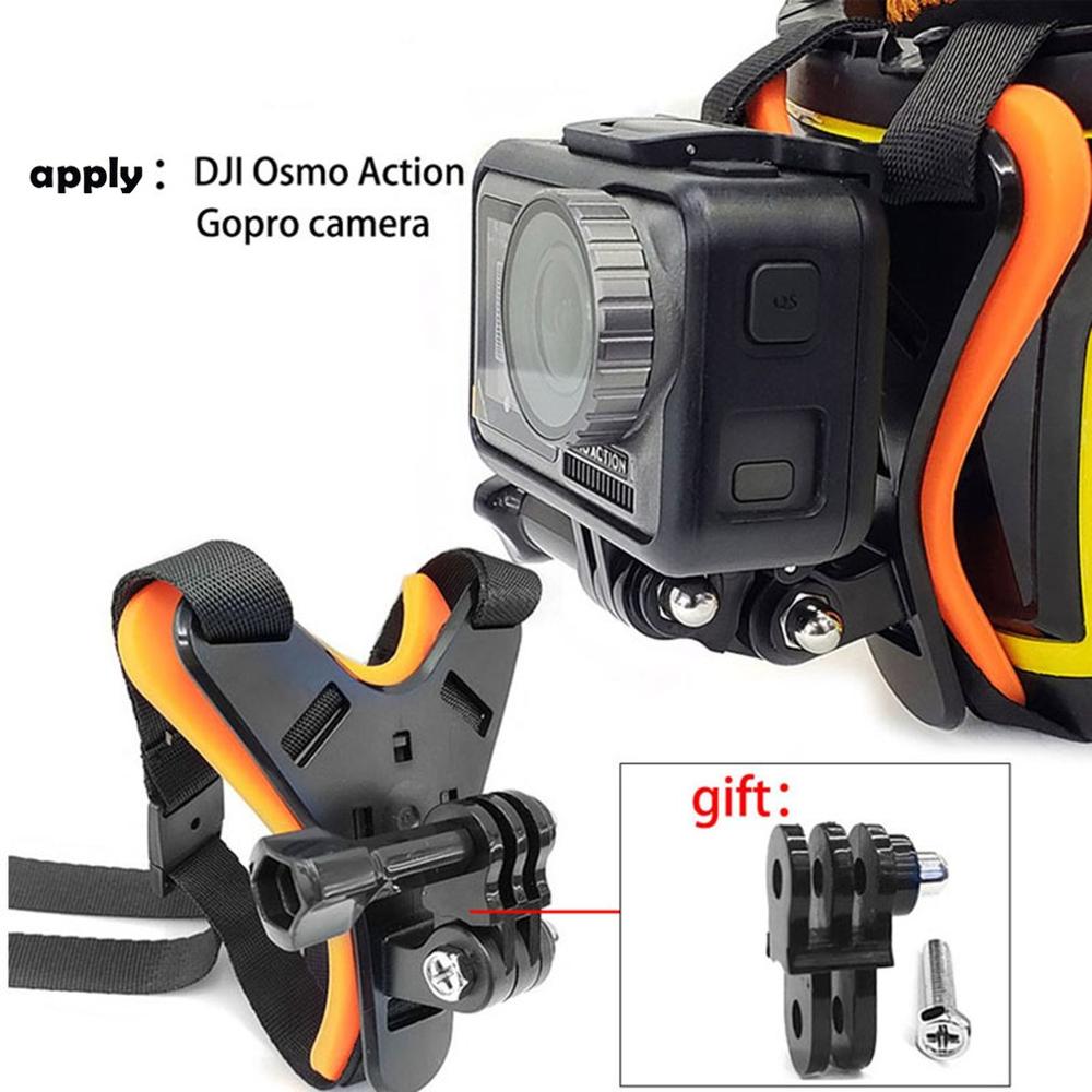 Motorsykkel hjelmholder hakefeste til gopro helt 6 5 sjcam xiaomi yi kamera