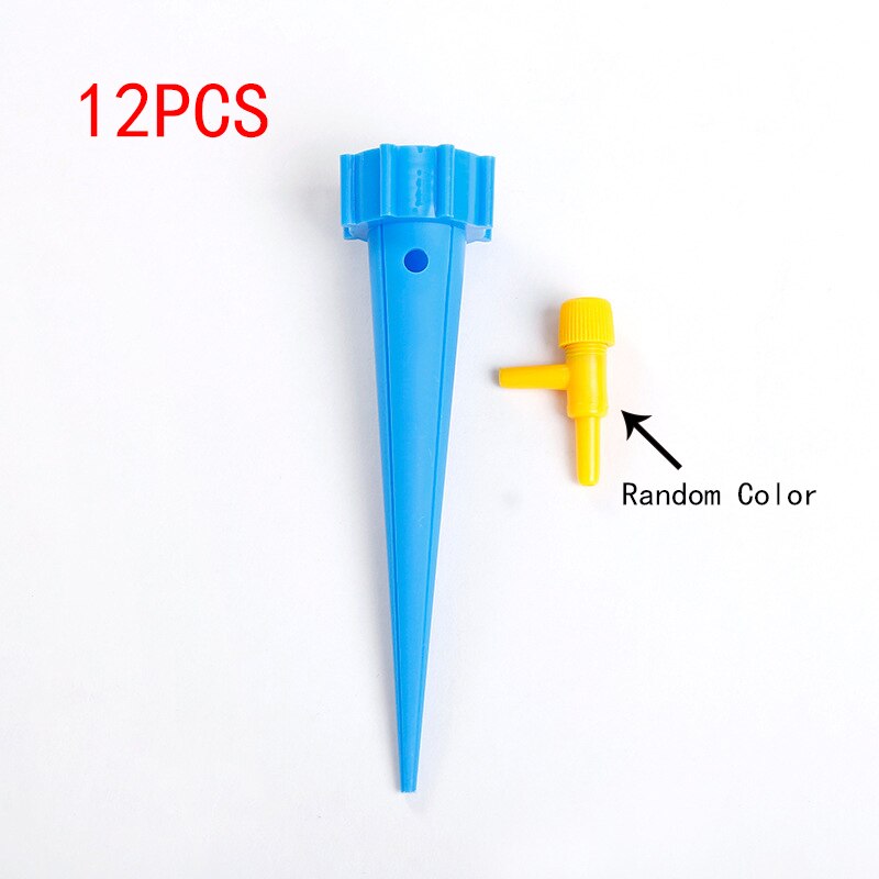 6/12/30PCS Auto Drip Irrigation Watering System Indoor Garden Adjustable Automatic Irrigation Watering Spike for Plants Flower: 12pcs blue