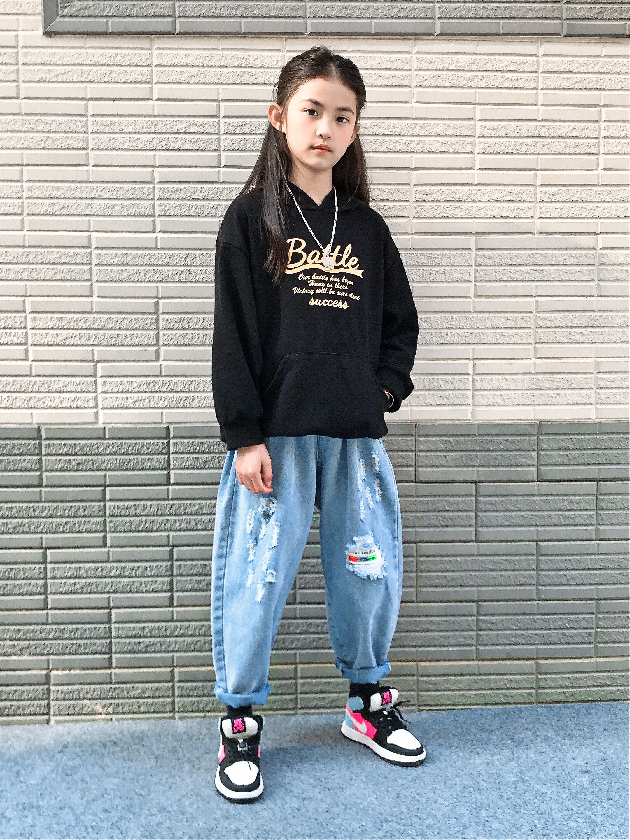 Teen Girls Holes Jeans Spring 8 10 12 years Kids Girls Long Pants