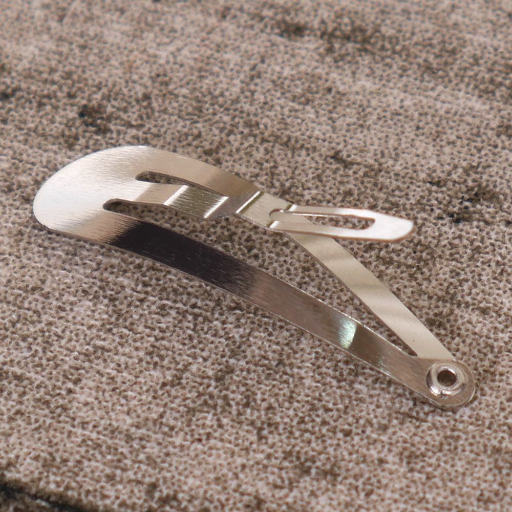Pinzas para el pelo plateadas de 40mm con lazo artesanal, accesorios DIY para el pelo de bebé niña, 100 Uds., 50 Uds.