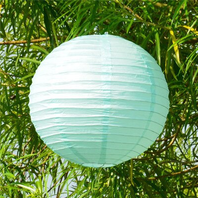 10 stücke Hochzeit Dekoration Weiß Runde Chinesische Laterne Geburtstag Dekoration Lieferungen Papier Lampe Laternen Party Decor: light blue 10pcs