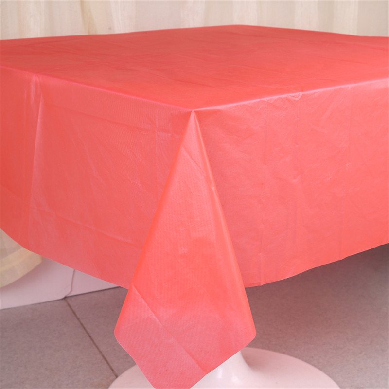 137X138Cm Plastic Tafelkleed Tafelkleed Cover Party Bruiloft Catering Evenementen Servies Tafel Rok Decoratie 9 Kleuren