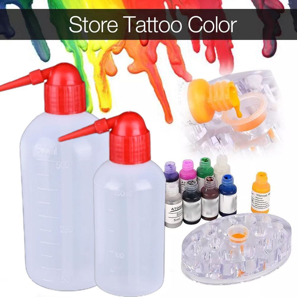 250Ml/500Ml Tattoo Accessoires Handig Tattoo Fles Wash Knijp Flesje Lab Non-Spray Tattoo Diffuser Groene zeep Supply