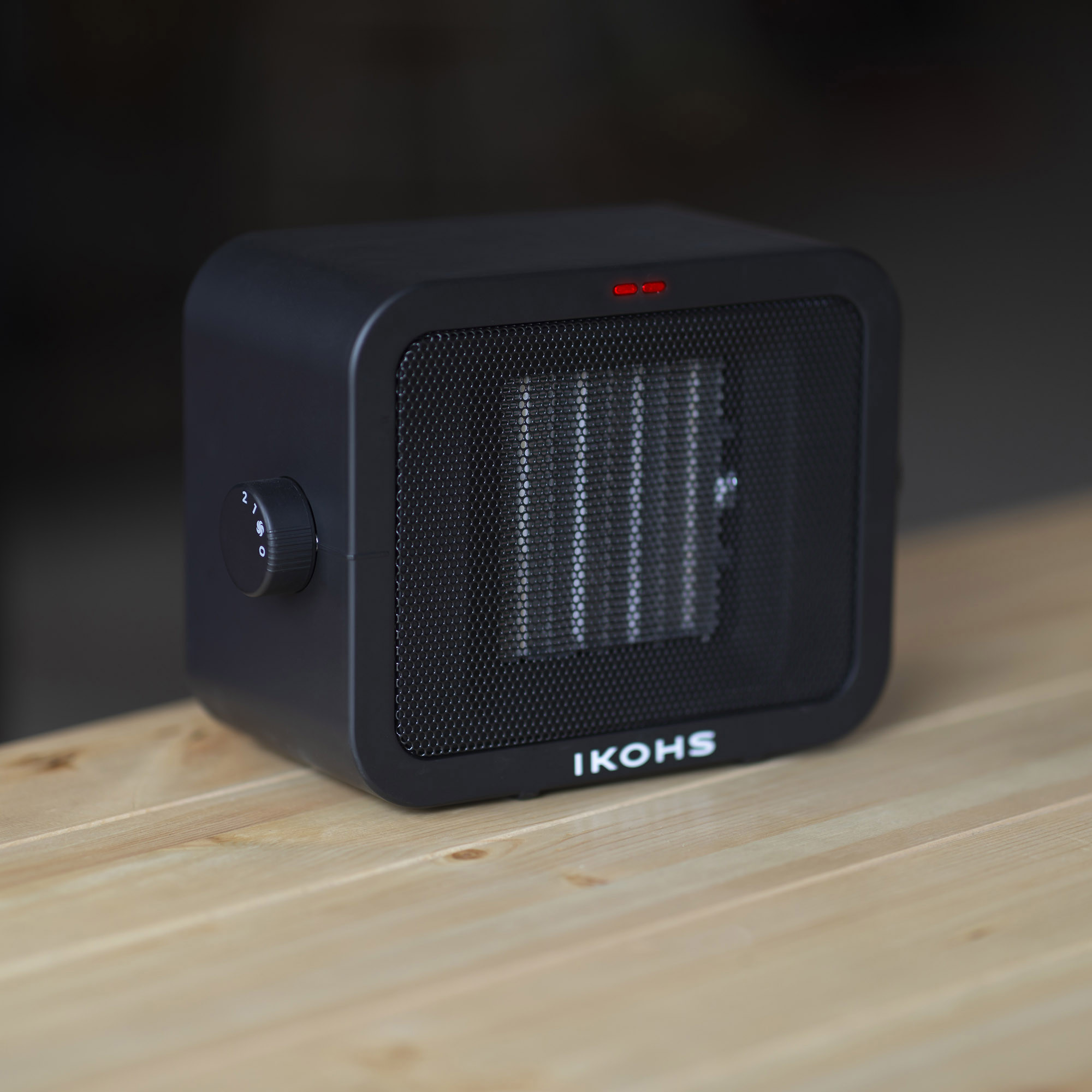 Calefactor eléctrico WARMIC NEGRO IKOHS calentadores eléctricos ventilador encimera Mini hogar portátil rápido ahorro de energía calentador para invierno de cerámica