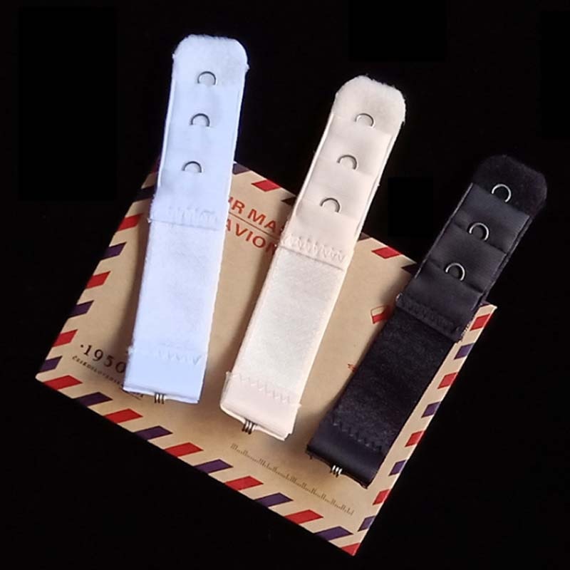 2/10 stuks 1 rij 3 haken bh-verlengstuk nylon sluiting verlengstuk elastisch op band bh-verlengstukken verstelbare intieme accessoires