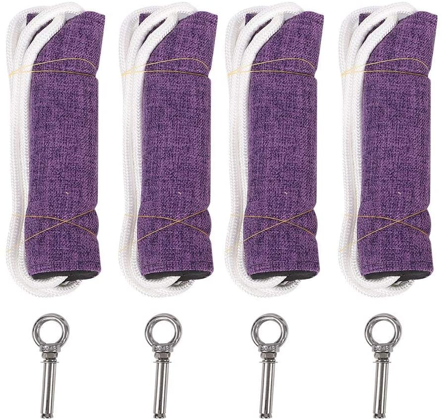 Iyengar-Cuerda de pared para Yoga, cinturón extensible para colgar, eslinga, Kit de montaje en pared, herramienta de inversión antigravedad, accesorio: Morado