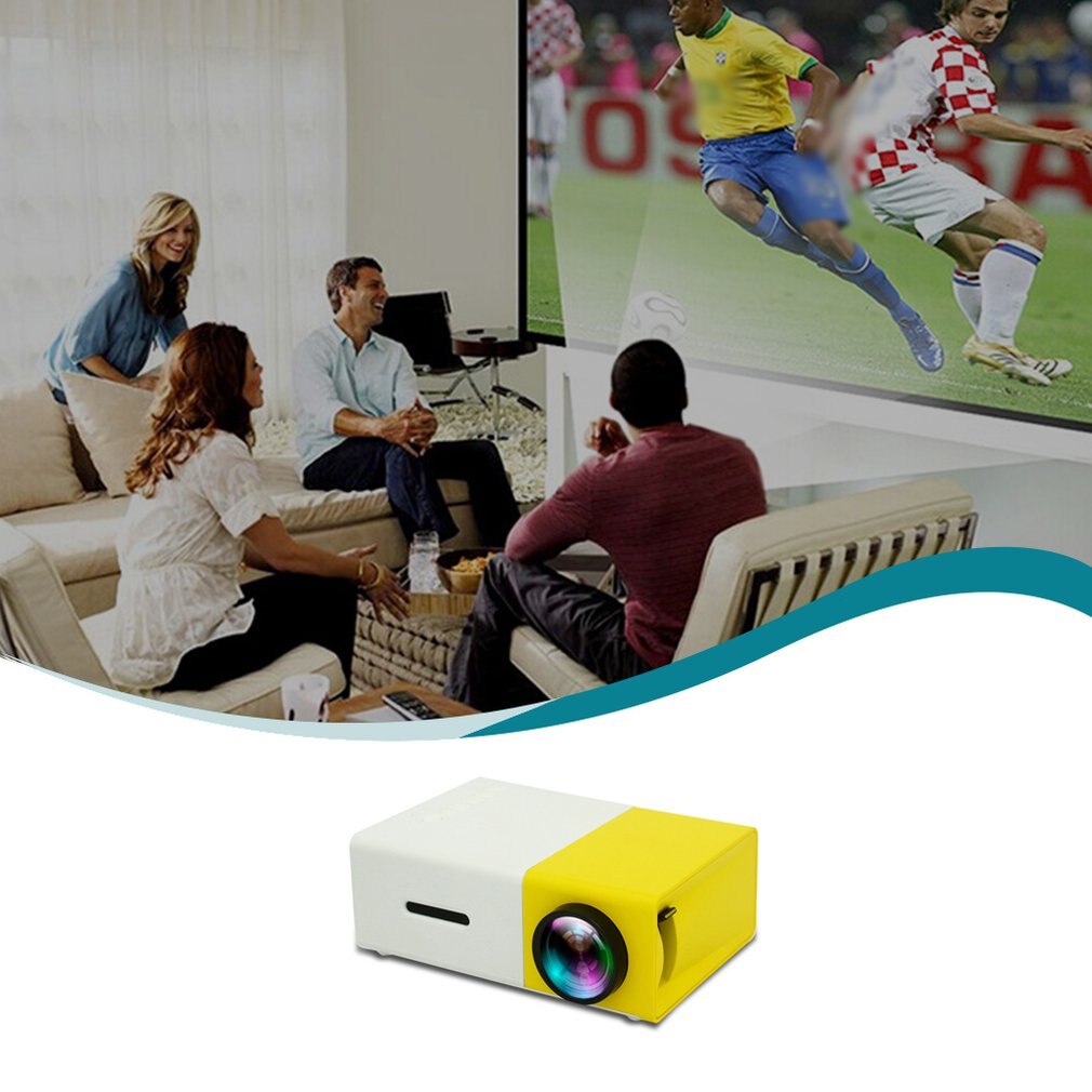 1 set Portable Mini Projector 3D HD LED Home Theater Cinema 1080P AV USB HDMI household mini projector