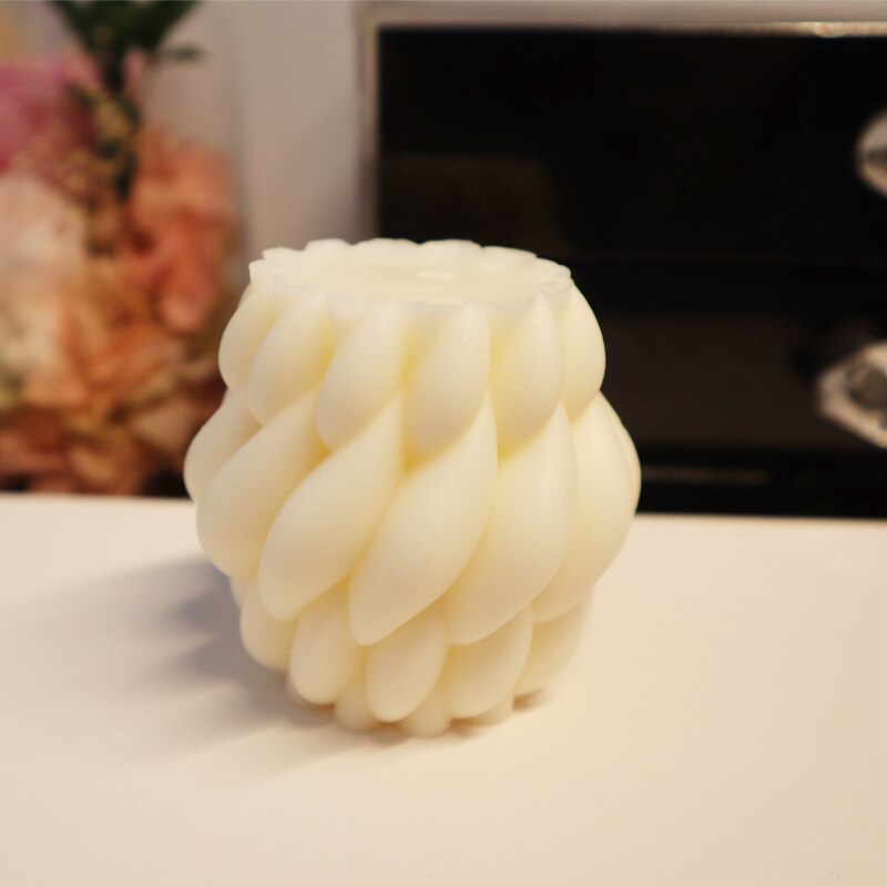 Molde de silicona con forma de gota de lluvia para decoración del hogar, Pilar curvo con forma de gota de lluvia, arte abstracto, fabricación de velas