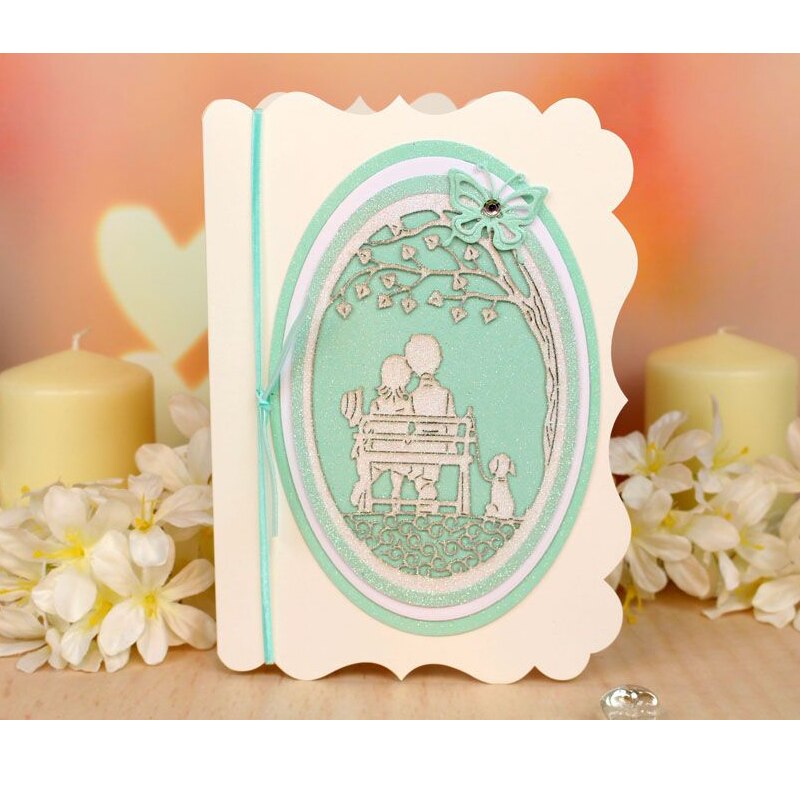 Elskere med kæledyrspasning form metal skære matricer stencil scrapbog album prægning til kort fremstilling håndværk indretning