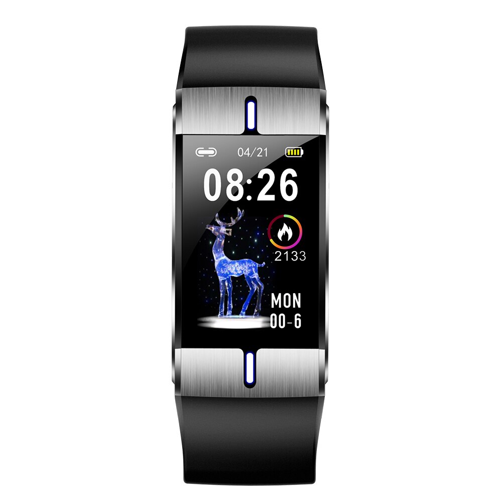 Smartwatch Kebidu - Tkanka Tłuszczowa, Tętno, Ciśnienie Krwi, Prognoza Pogody, Opaska Fitness Android iOS: Czarny