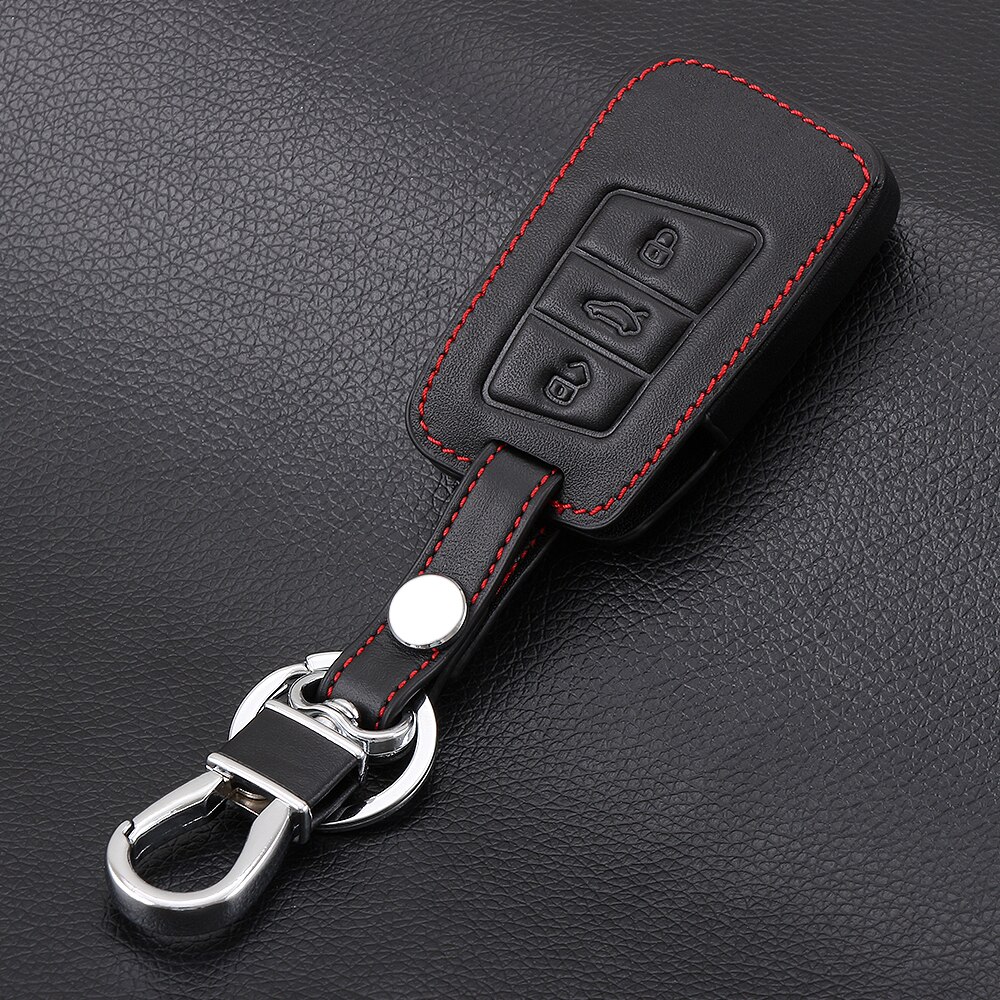 Bil læder smart nøgle cover cover beskytter til vw passat  b8 / cc /tiguan /til skoda superb  a7, biltilbehør