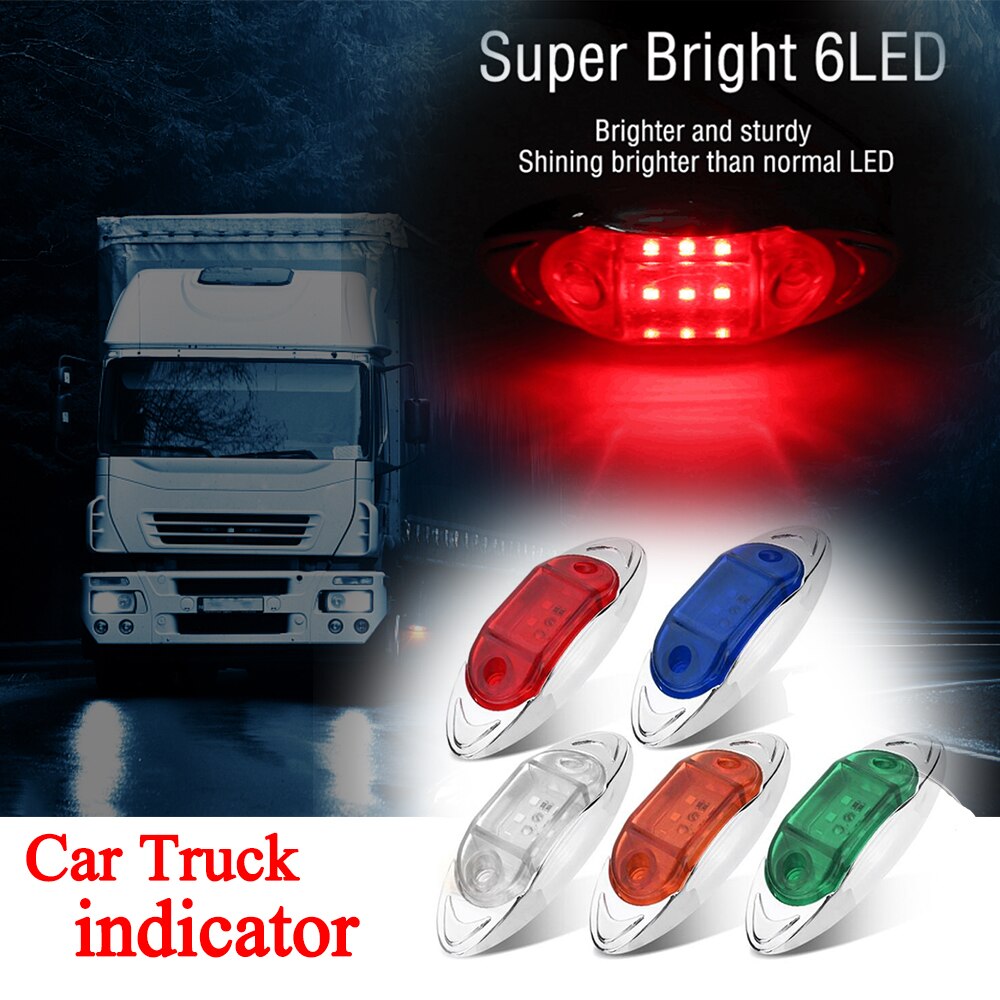 5 PCS Multicolor Waterdichte 24V Vrachtwagen Led-achterlicht Achterlicht Stop Veiligheid Indicator Lichten voor Vrachtwagen Auto achterlichten