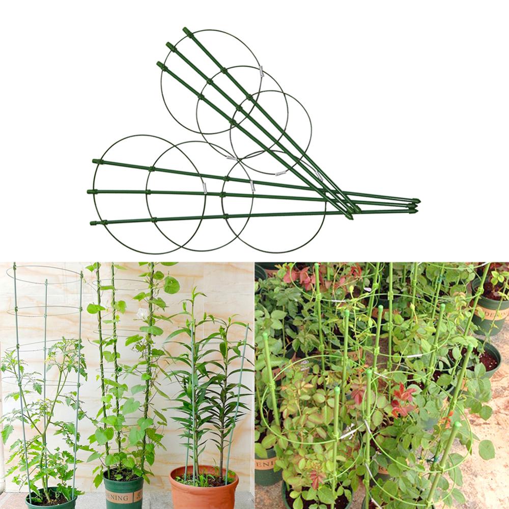 1 Pc Durable Climbing Vine Rack 45cm/60cm Plastic Coated Iron Plant Support Frame Garden Balcony Plant Flower Trellis