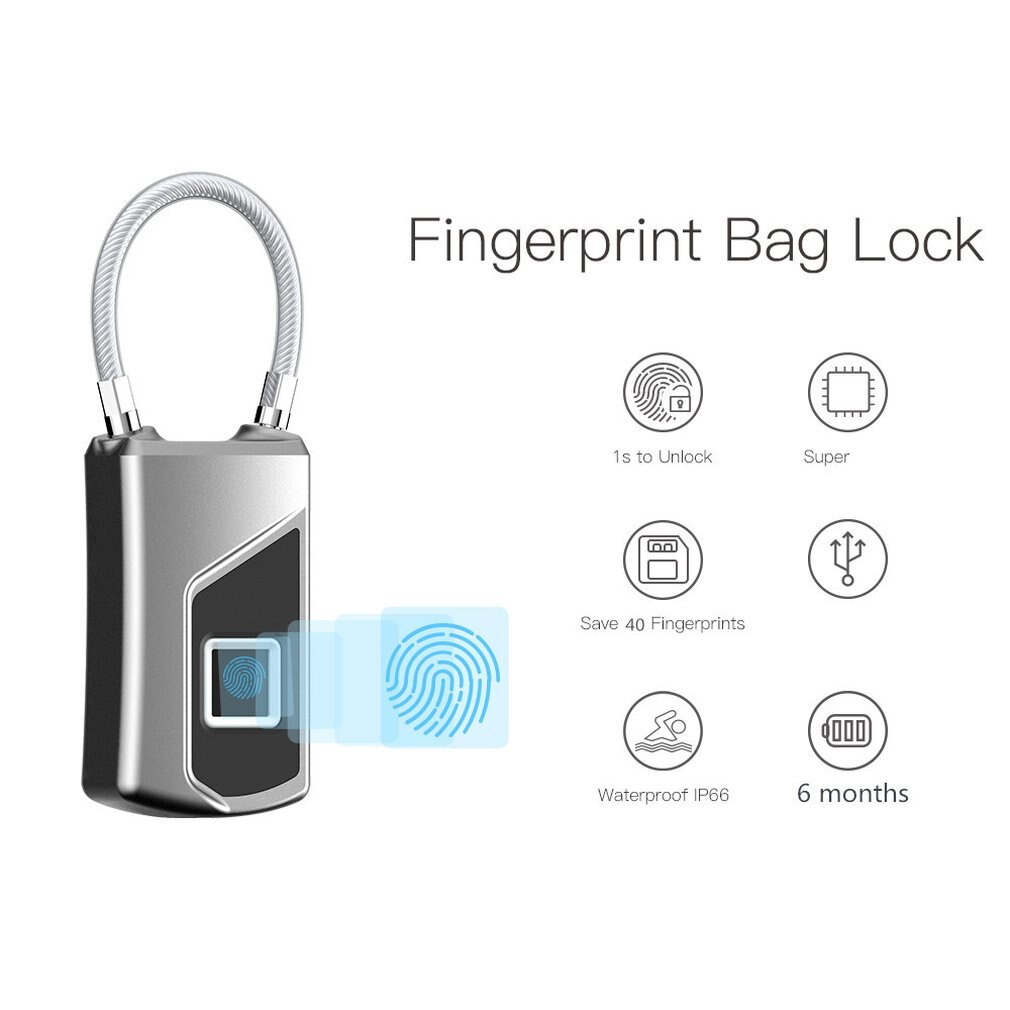 L1 Lock L1 + Smart Lock With Wireless App Fingerprint Padl... – Grandado