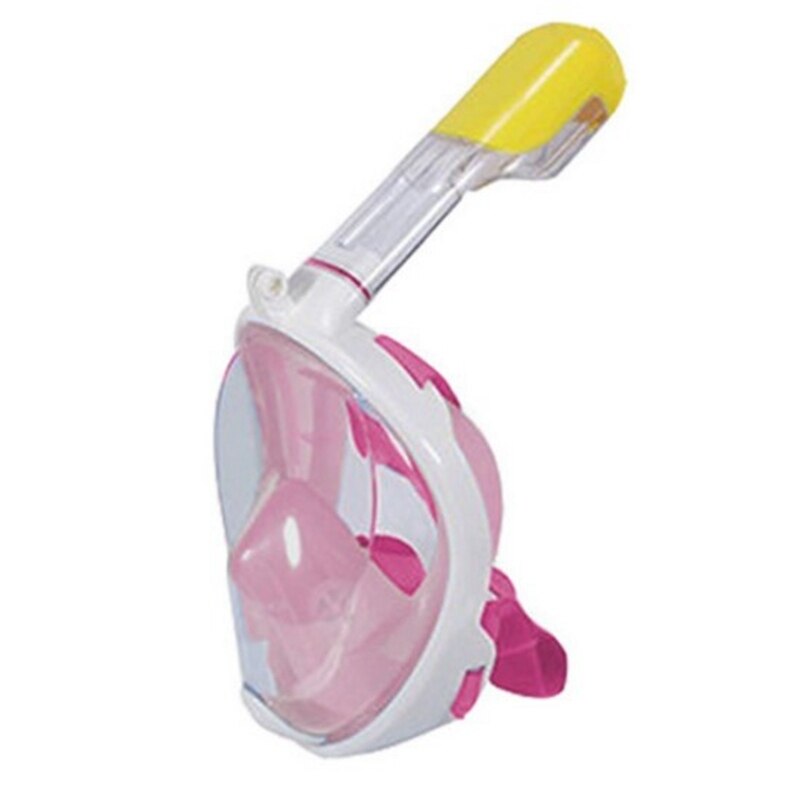 Diving Mask Scuba Snorkeling Full Face Anti-Fog Goggles Glasses Silicone for Diving Swimming Spearfishing Water Sports Men Child: pink suit S or M