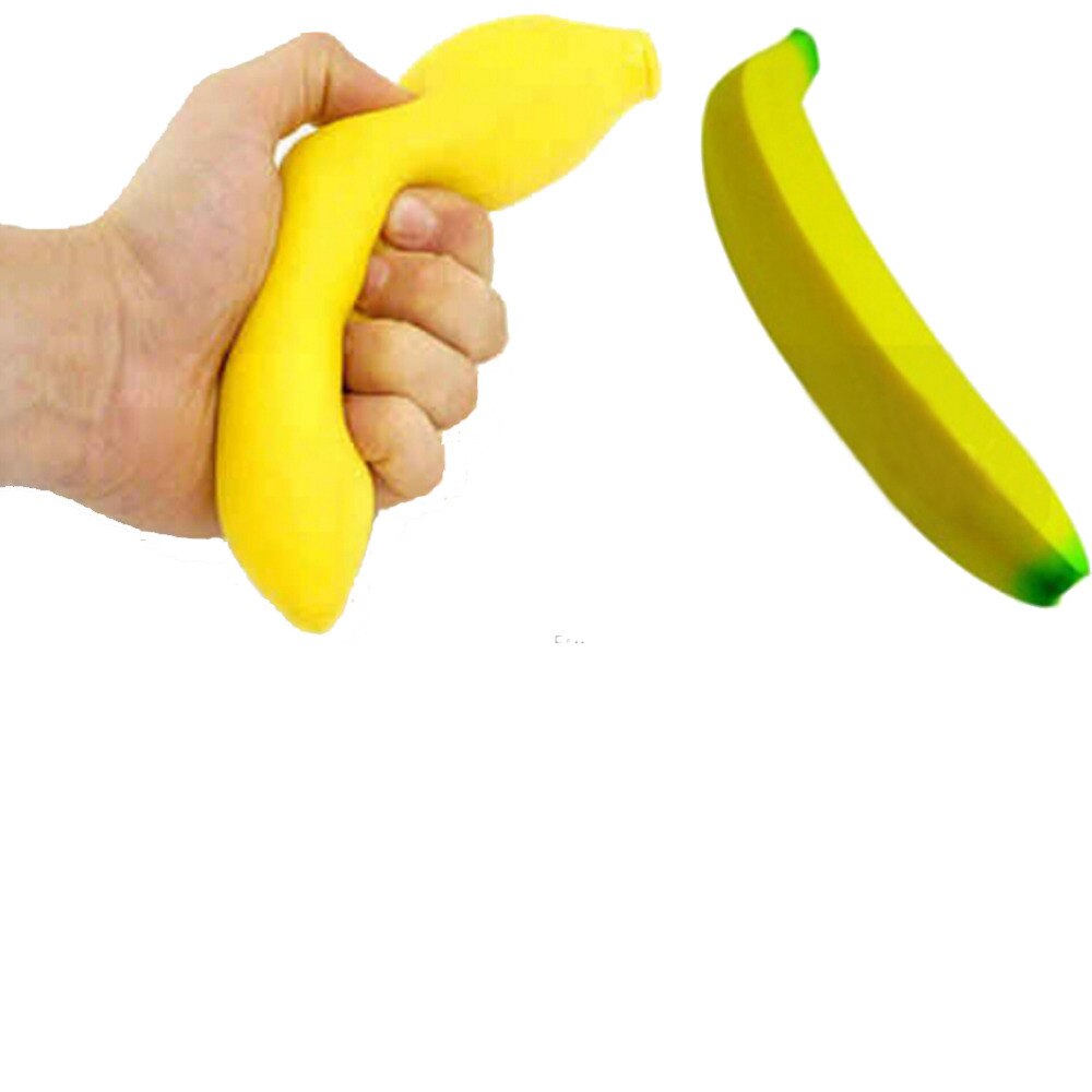 Grappige anti-stressbal speelgoed knijp bananenbal stress druk verlichting ontspannen nieuwigheid leuk geek gadget ventilatie handgrepen