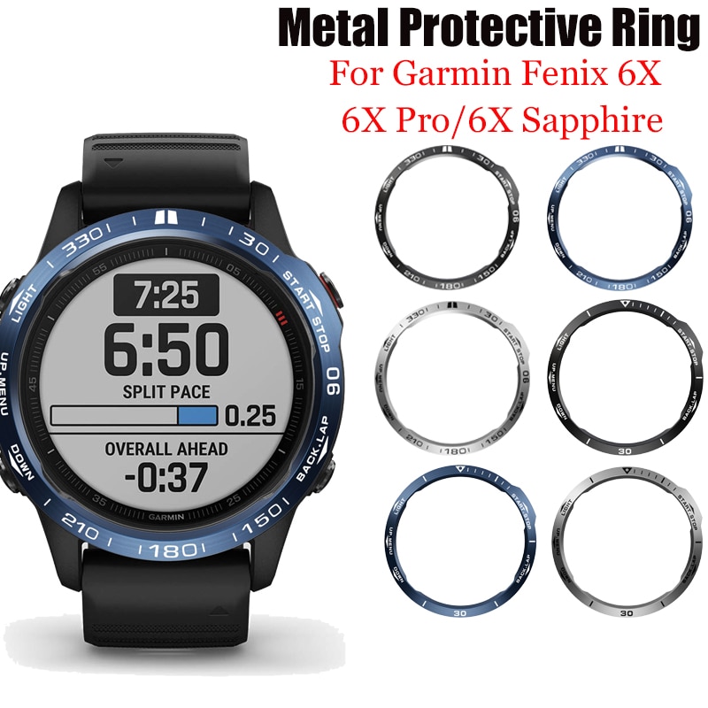 Metalen Bezel Ring Stijl Cover Voor Garmin Fenix 6X/6X Pro/6X Sapphire Metalen Beschermende Ring Slimme Horloge accessoires