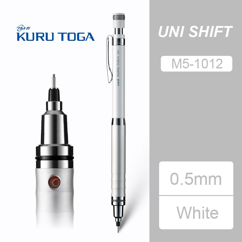 Mitsubishi Uni Mechanische Bleistift Metall körper stift M3/M4/M5/M7/M9-1010 0.3/0.4/0.5/0.7/0,9 MM Schreiben Liefert Büro &Ampere; Schule: 0.5mm Weiß 1012