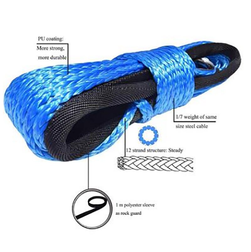 Auto 7700LBs Winch Line Kabel Touw Lieren Trekhaak Stopper Rubber Voor Atv Suv Utv Truck Offroad Accessoires