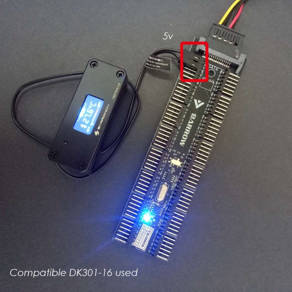 FBFT02 V3 BARROWCH Black / Silver /Gold Water temperature digital display screen pc watercooling gadget OLED thermometer