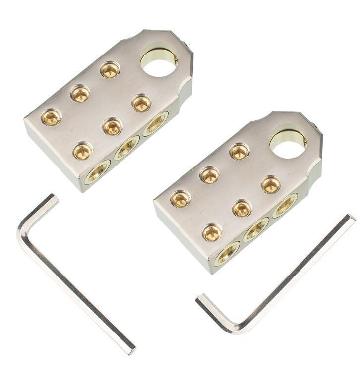 1 pair Battery pile terminal Positive Negative Battery Terminals Battery Clamp Connector Mounting Wrench