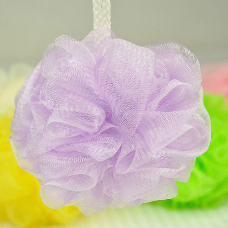 1pc Bath Shower Massage Body Exfoliate Puff Sponge Mesh Net Candy Colors Mesh Sponge Soft Bath Brush Sponges Scrubbers
