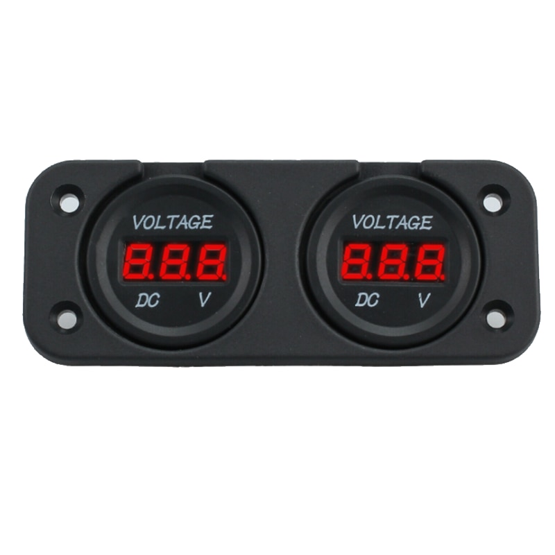 DC 12V/24V Car Digital Voltmeter Dual Battery LED Digital Volt Meter