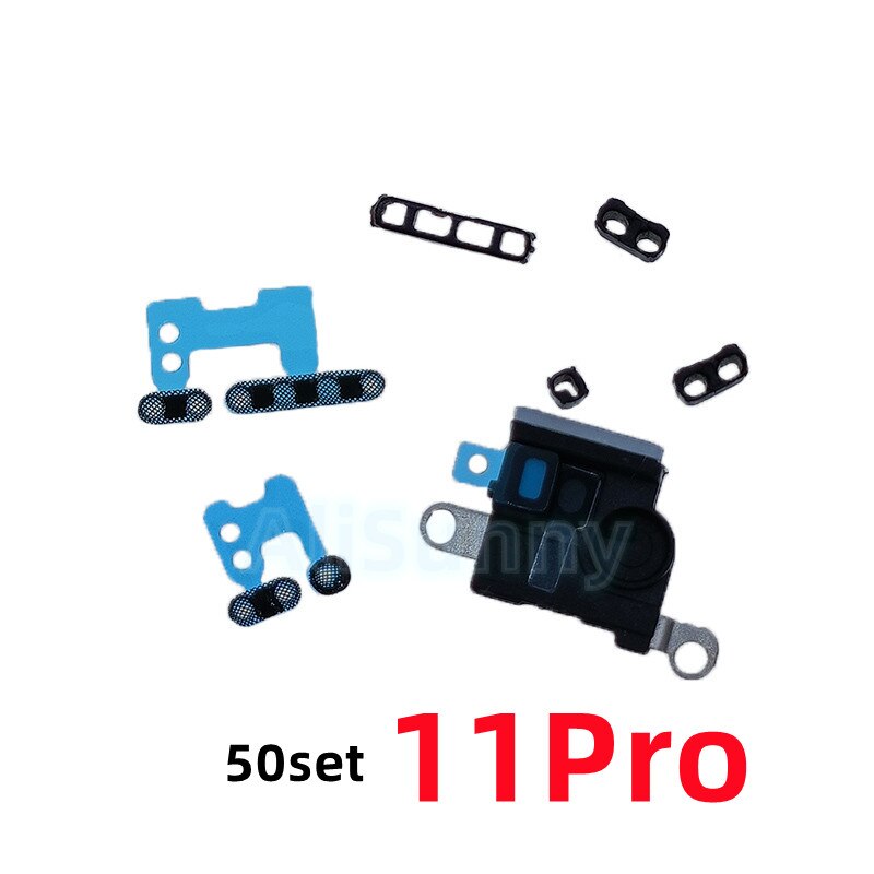 AliSunny 50Set głośnik + Mic Mesh samoprzylepna naklejka na iPhone 6 6S 7 Plus lewa + prawa siatka przeciwkurzowe ucho ekran dotknij klej: 50x for 11PRO