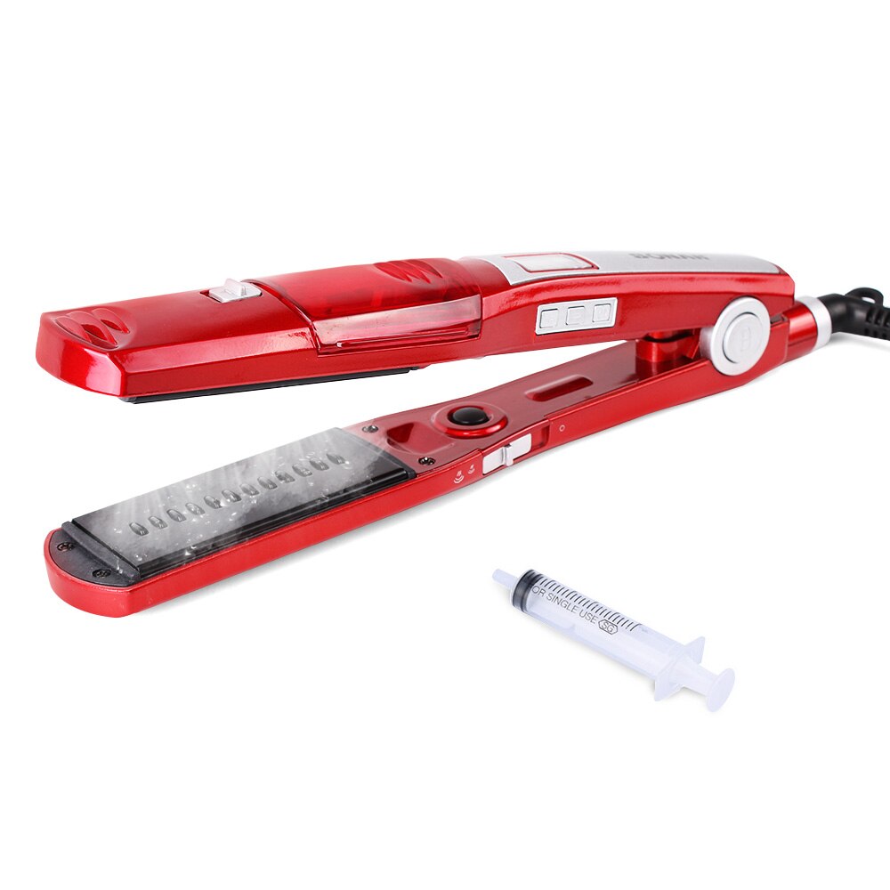 Steam Straightener LCD Display Ceramic Flat Iron Hair Straightening Straighteners Hair Salon Steam Styler