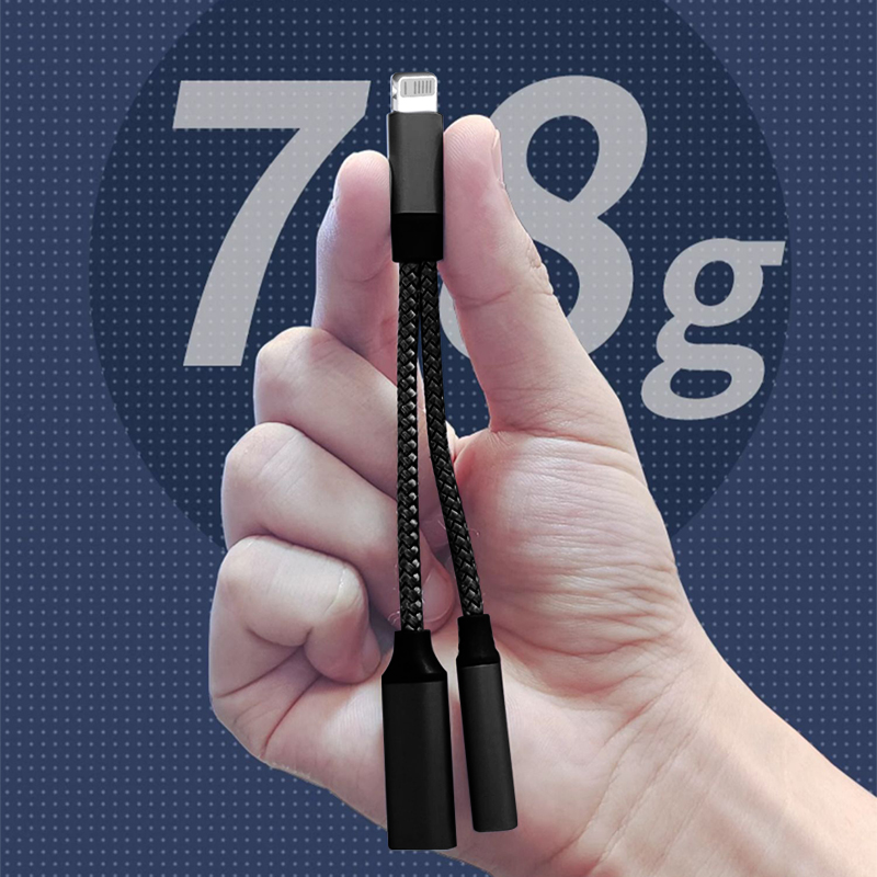 2 IN1 3,5 mm Jack Adapter audio do słuchawek iPhone 14 13 12 11 XR Plus Pro Max Mini USB typu C Szybka ładowarka