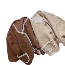 Vidmid Herfst Jongens En Meisjes Corduroy Jas Koreaanse Kinderen Lange Mouwen Enkele Breasted Western Style Leisure Jas P5360