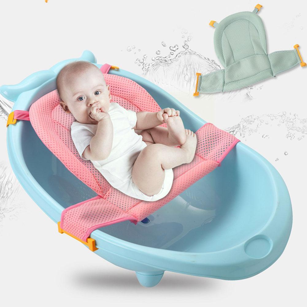 Filet antidérapant réglable pour bébé, tapis de bain, écharpe de baignoire, sécurité, siège pour enfant en bas âge, fournitures de douche, maille Sec E2V3