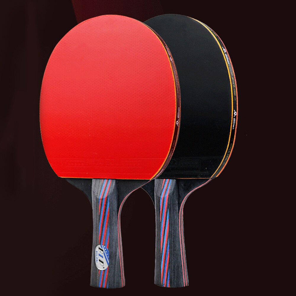 1 set bordtennisracketar allround pingisracket med 3 bordtennisbollar för träning av sportspelare (horisontellt grepp)
